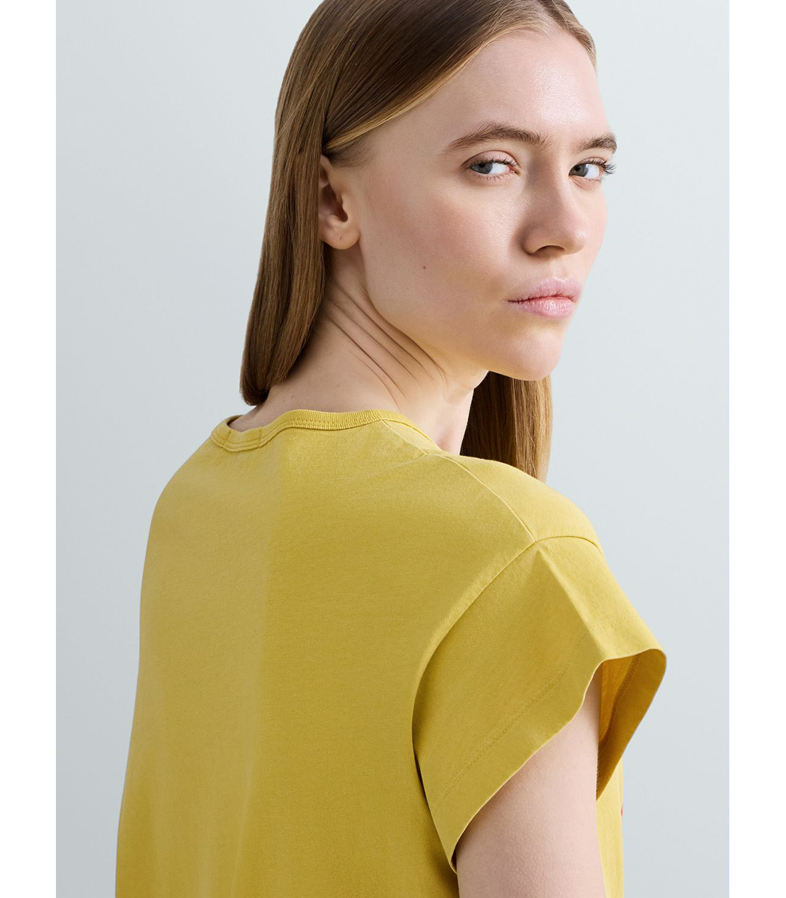 オーバーダイコットンジャージーヴィンテージTシャツ 詳細画像 イエロー 7